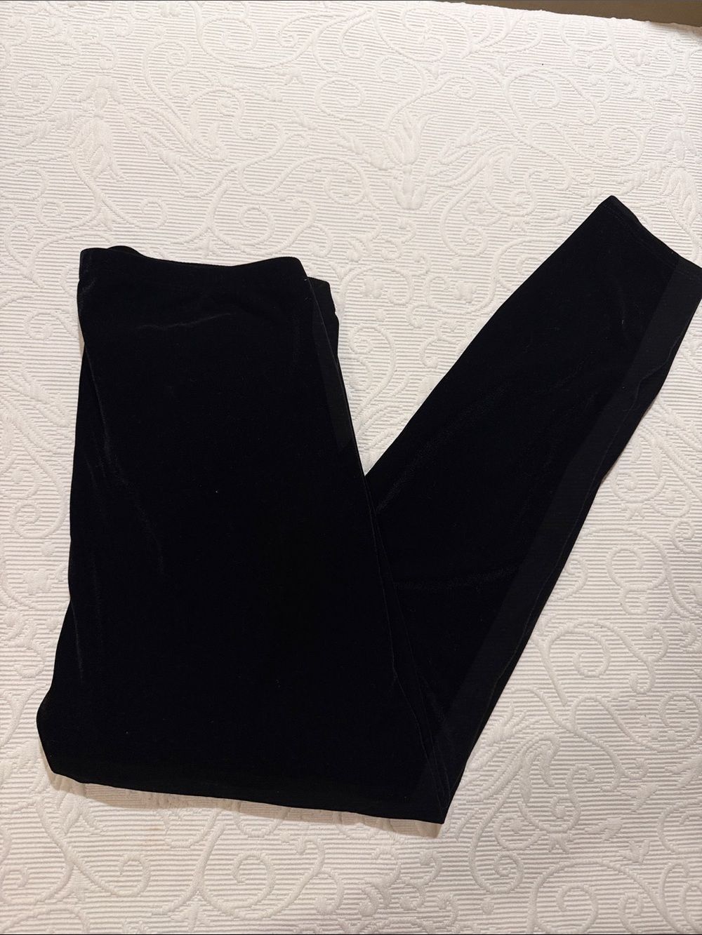 Eileen Fisher Black Velvet Leggings Petite Medium. Holiday